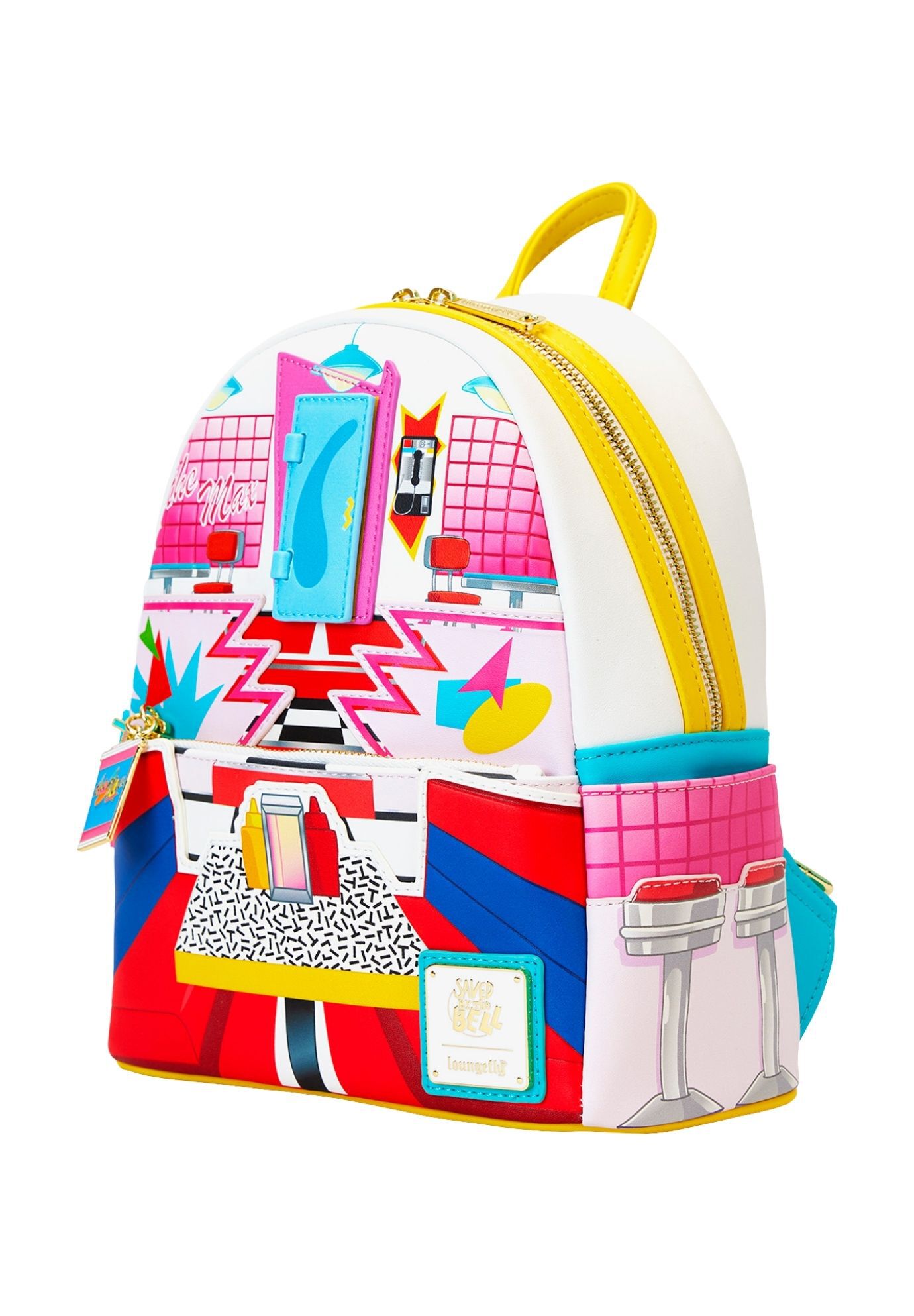 Loungefly x Saved By The Bell The Max Mini Backpack 90s Retro, RED, alternate image number 3