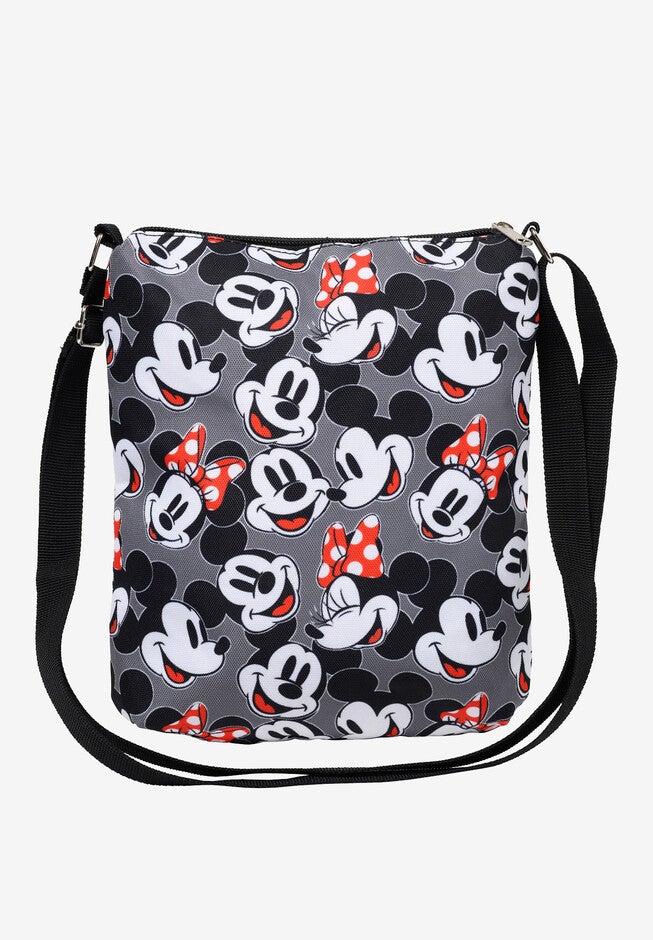 Mickey & Minnie Mouse Faces Smiles Passport Bag Travel Crossbody Purse, , alternate image number 3