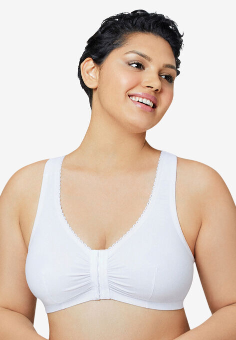 Front-Close Back Smoothing Bra, WHITE, hi-res image number null