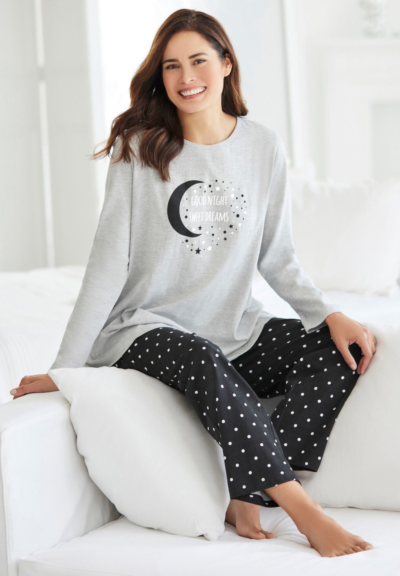 Long Sleeve Knit PJ Set, , alternate image number 5