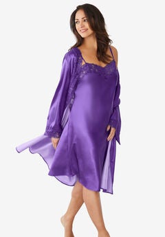 The Luxe Satin Short Peignoir Set