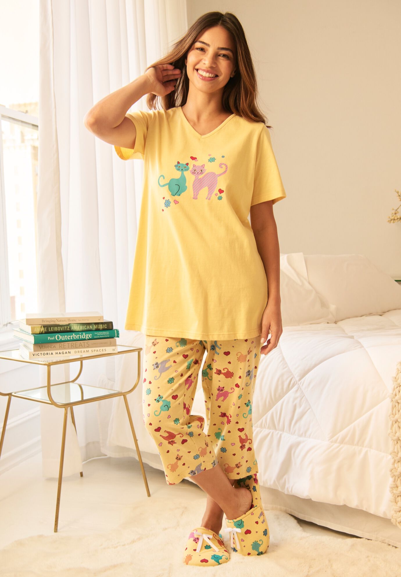 2-Piece Capri Cotton PJ Set, , alternate image number 4