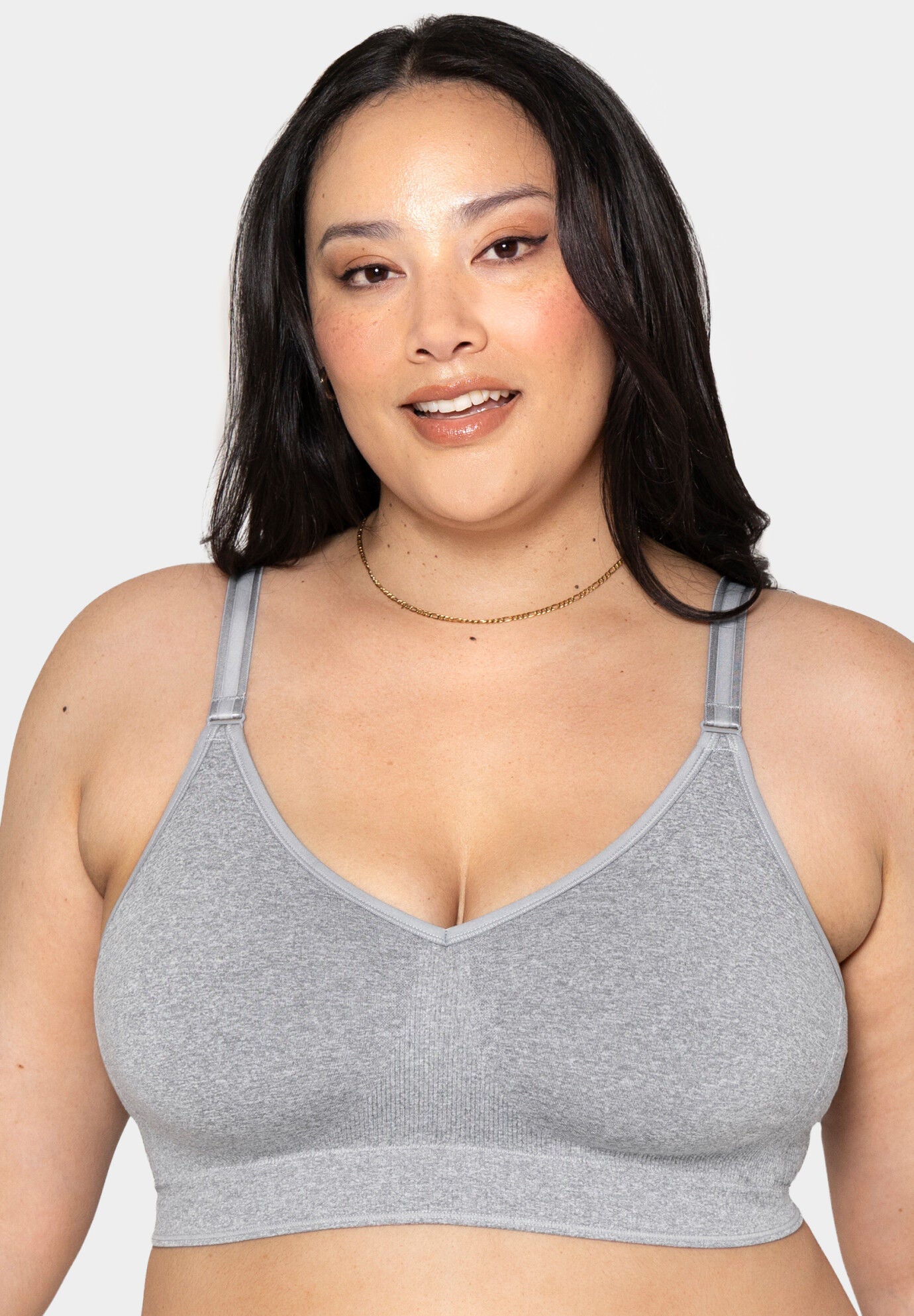 Smooth Seamless Comfort Wireless Bra, GREY HEATHER, hi-res image number 0