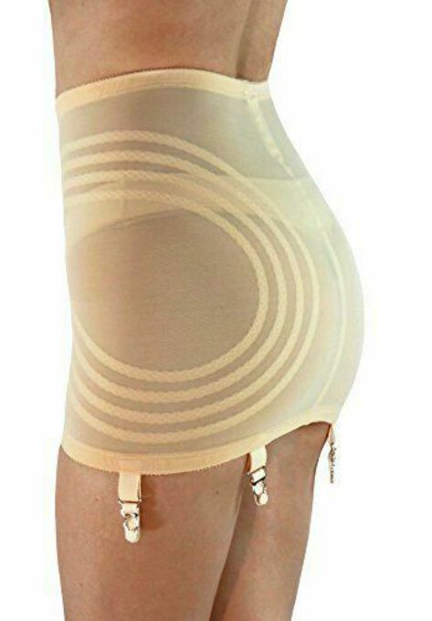Rago Shapette Open Bottom Girdle w/ Garters, BEIGE, hi-res image number null