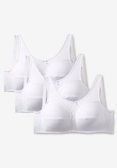 3-Pack Cotton Wireless Bra