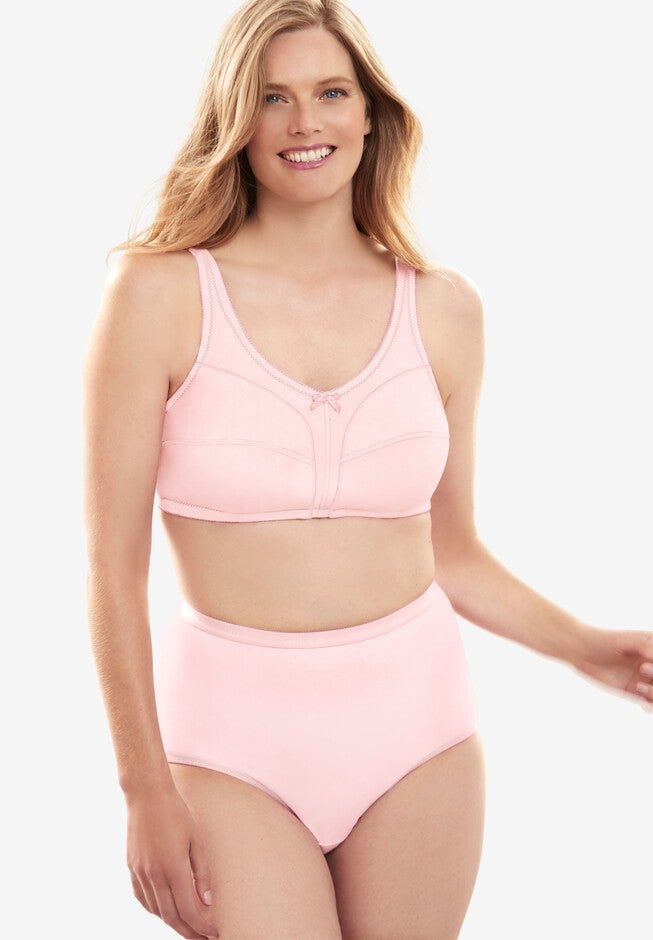Cotton Back-Close Wireless Bra, , alternate image number 8