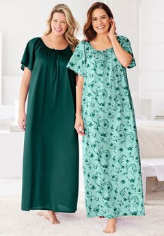 2-Pack Long Silky Gown