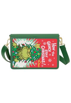 Loungefly x Dr. Seuss How the Grinch Stole Christmas! Holiday Color-In Crossbody Bag