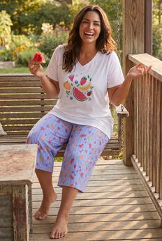 2-Piece Capri Cotton PJ Set