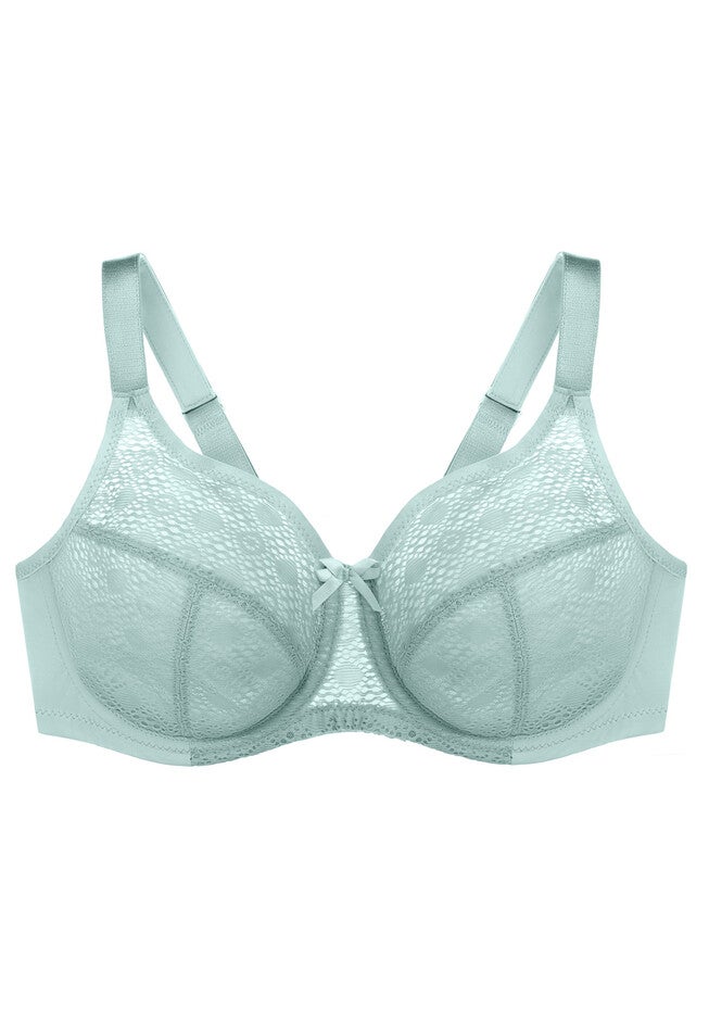 Full Figure Plus Size Lace Comfort Wonderwire Bra Underwire #9855 Bra, , alternate image number 2