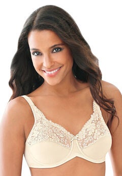 Lilyette Lace-Trim Tailored Minimizer® Bra LY0428