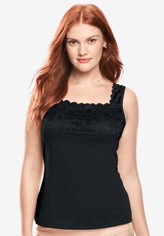 Silky Lace-Trimmed Camisole