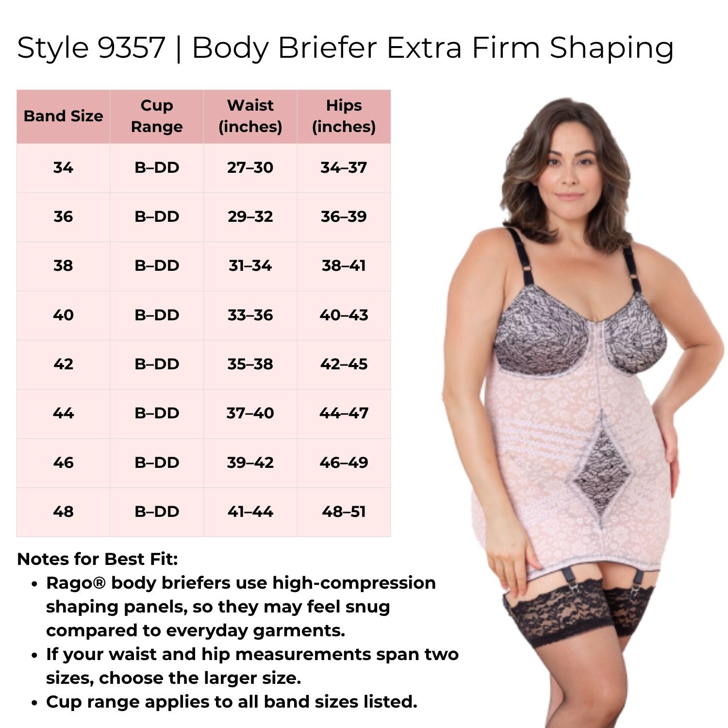 Extra Firm Shaping Lacette Open Bottom Body Briefer with Garters 9357, PINK BLACK, alternate image number 3