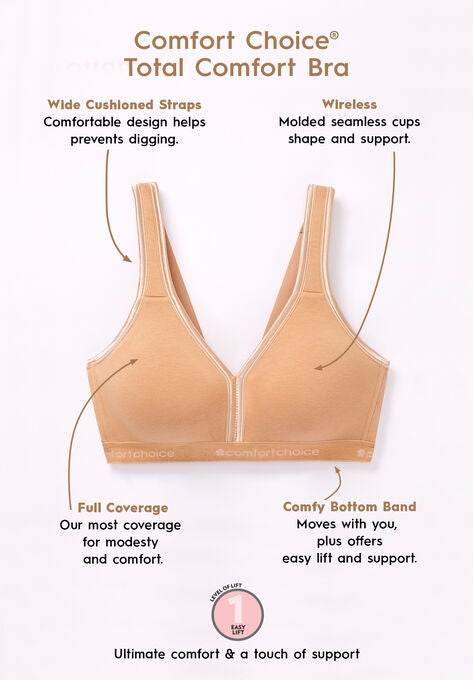 Comfort Strap Wireless Bra , , alternate image number null