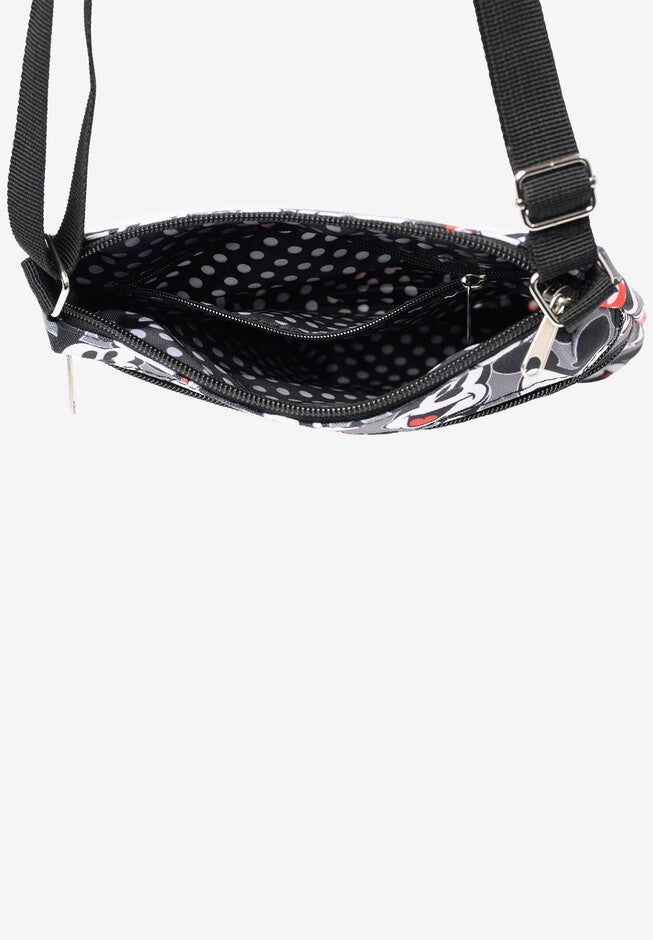 Mickey & Minnie Mouse Faces Smiles Passport Bag Travel Crossbody Purse, , alternate image number 5