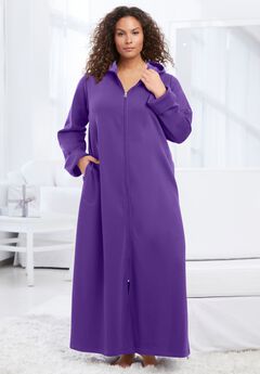 Long Hooded Fleece Sweatshirt Robe