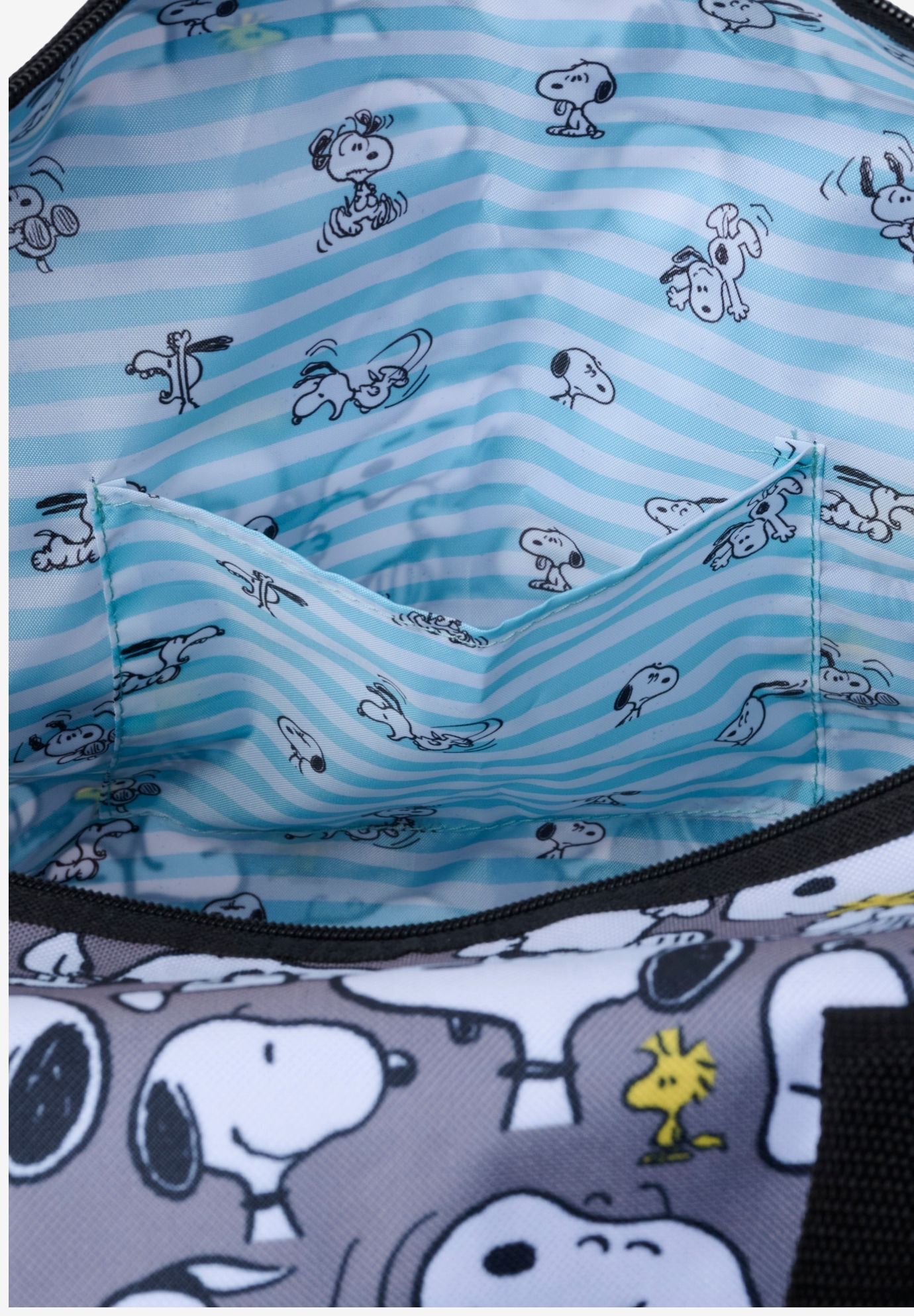 Peanuts Snoopy Duffel Bag Travel Weekender Carry-On Print Woodstock Gray, GRAY, alternate image number 2