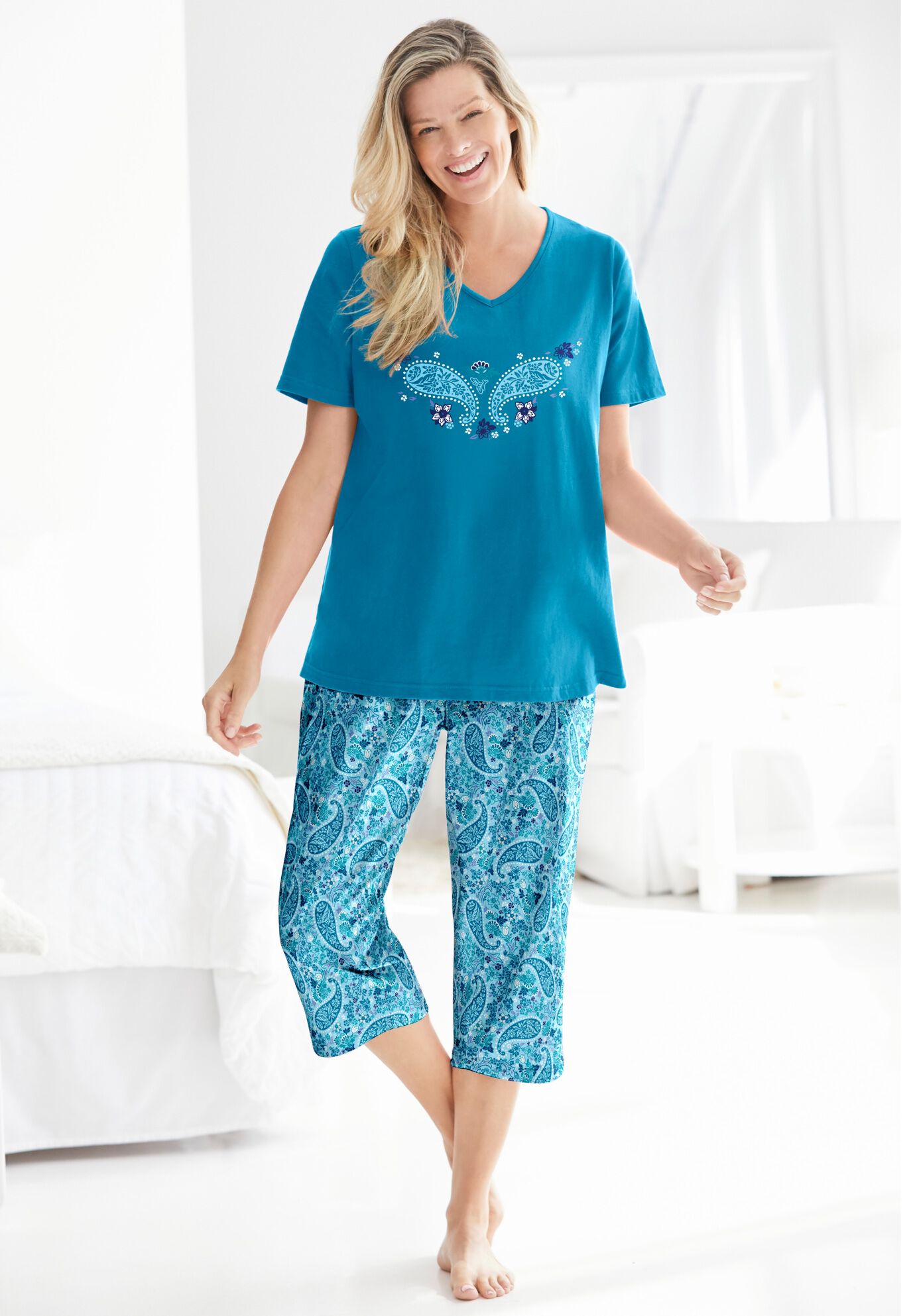 2-Piece Capri PJ Set, , alternate image number 5