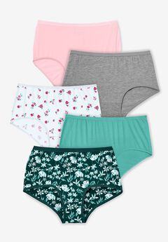 Full Coverage Stretch Cotton Brief 5 Pack