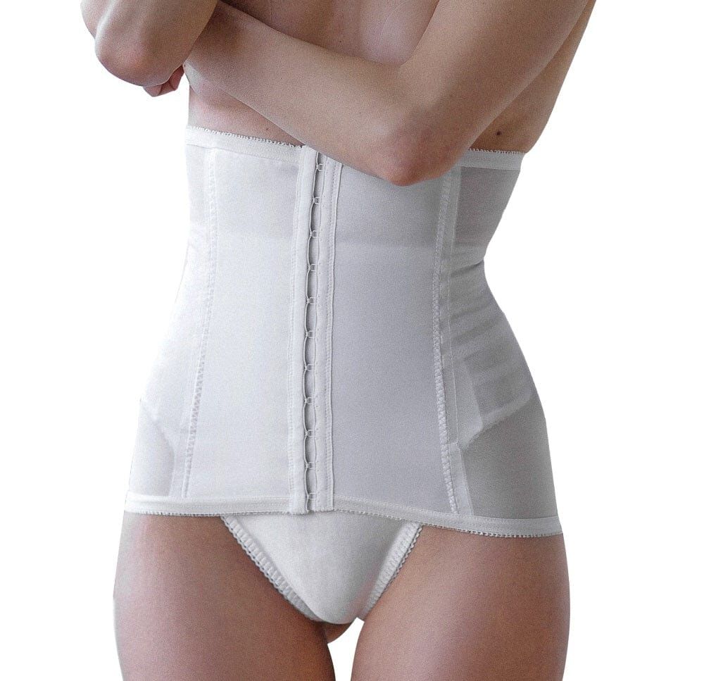 Satin Panel Waist Cincher, WHITE, hi-res image number 0