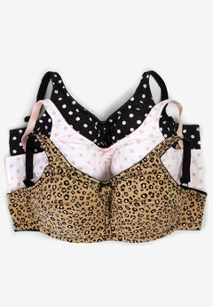 3-Pack Cotton Wireless Bra