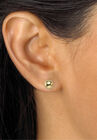 Tri Tone Gold Ion Plated Stainless Hoop & Cz Stud Earring Set (50Mm) (4 Cttw) Jewelry, , alternate image number null