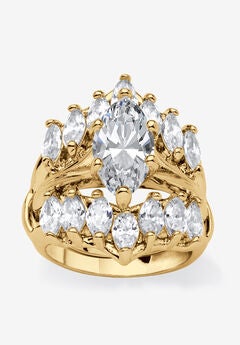 Wide Band Cubic Zirconia Rings