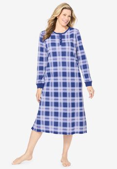 Thermal Henley Nightgown