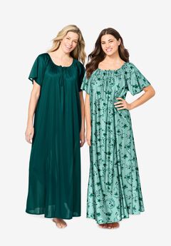 2-Pack Long Silky Gown