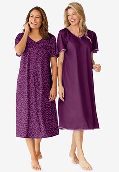2-Pack Short Silky Gown