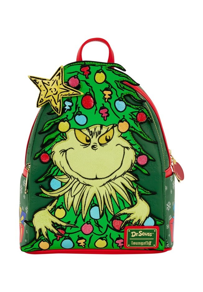 grinch mini backpack the & Max AOP Holiday Get Lojos Mojo Its officially licensed The Grinch merchandise Dr Seuss Loungefly Mini Backpack