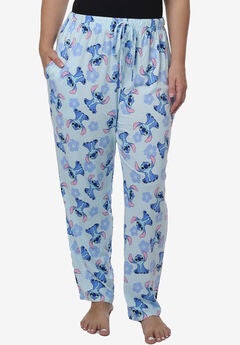 Stitch Floral Cotton Lounge Pajama Pants Lounge Pants