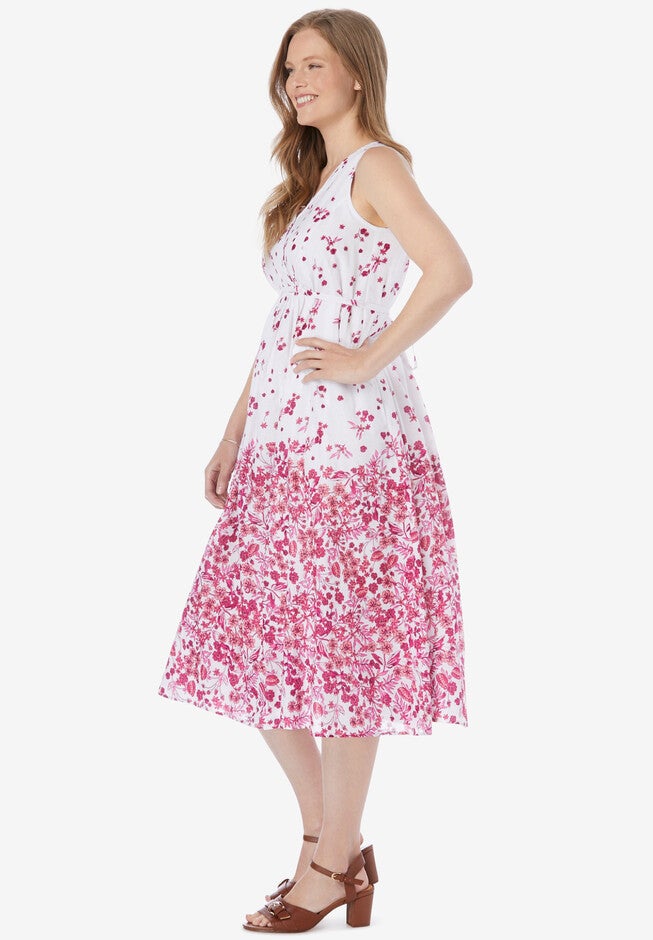 Sleeveless Surplice Maxi Dress, , alternate image number null