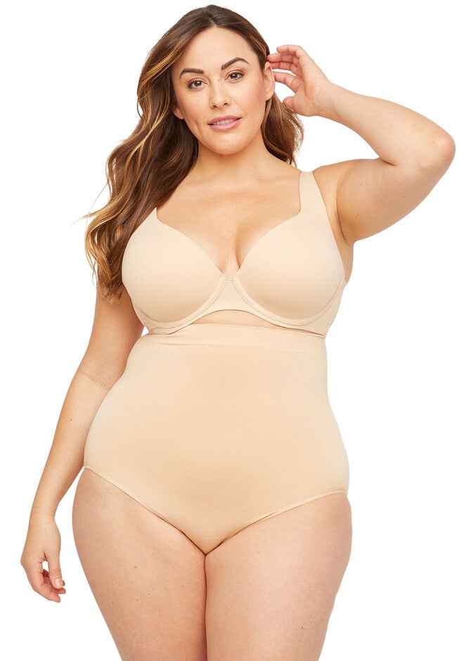 Seamless Hi-Waist Shaping Brief, TOASTED ALMOND, hi-res image number 0
