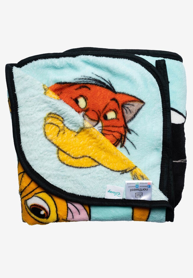 Disney Cats Throw Blanket 46 inches x 60 inches Plush Figaro Cheshire Cat Dinah Toulouse, , alternate image number null
