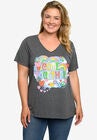 Beatles Come Together V-Neck T-Shirt Band Tee Heather Charcoal, , on-hover image number null