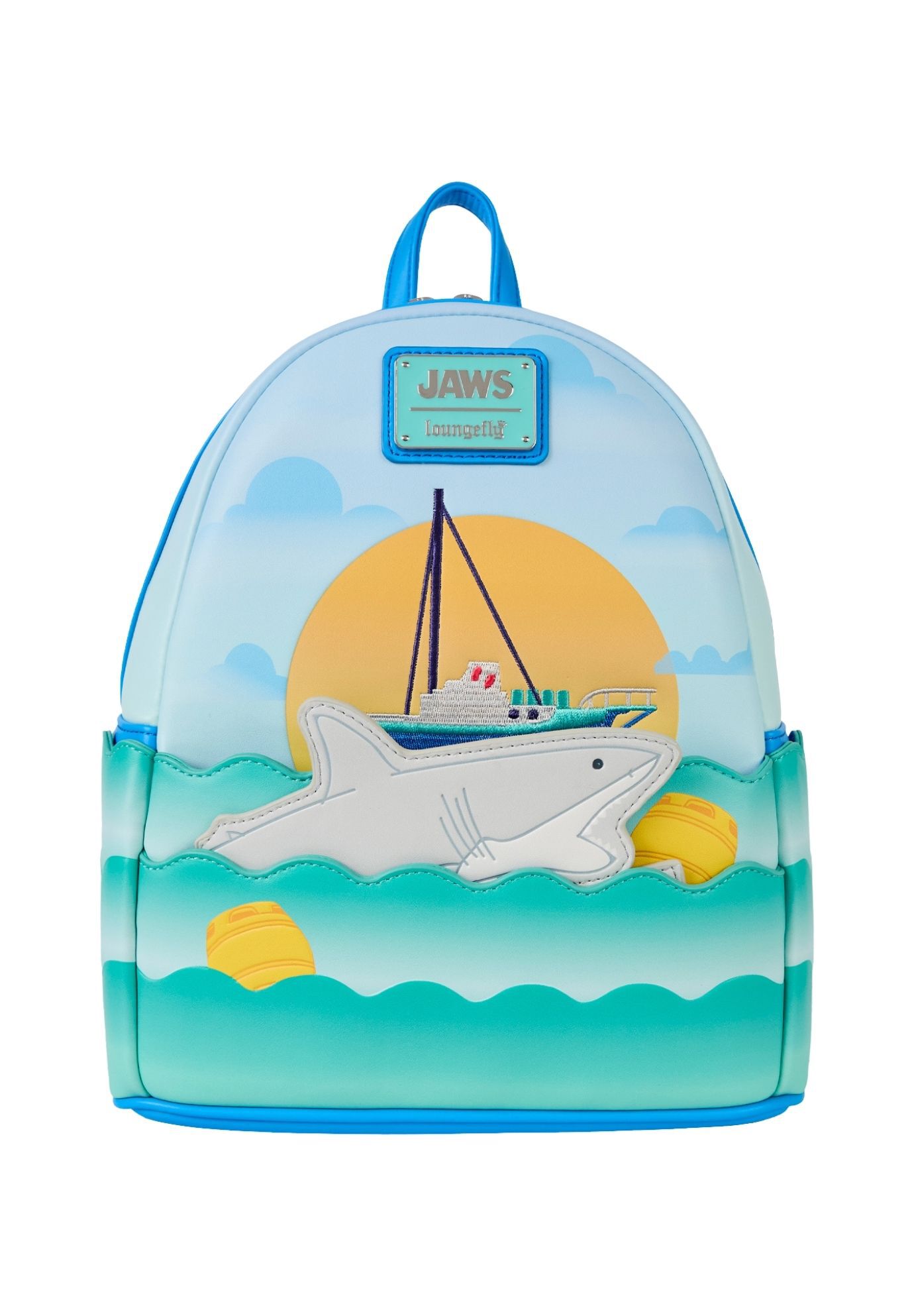 Loungefly x Universal Studios Jaws Mini Backpack, BLUE, hi-res image number 0