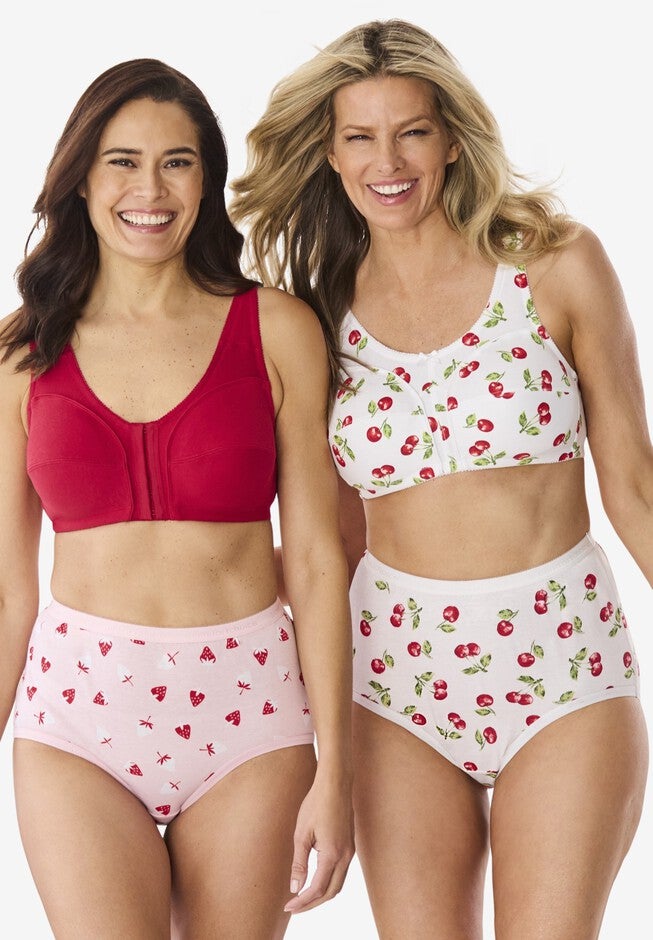 Cotton Back-Close Wireless Bra, , alternate image number 4