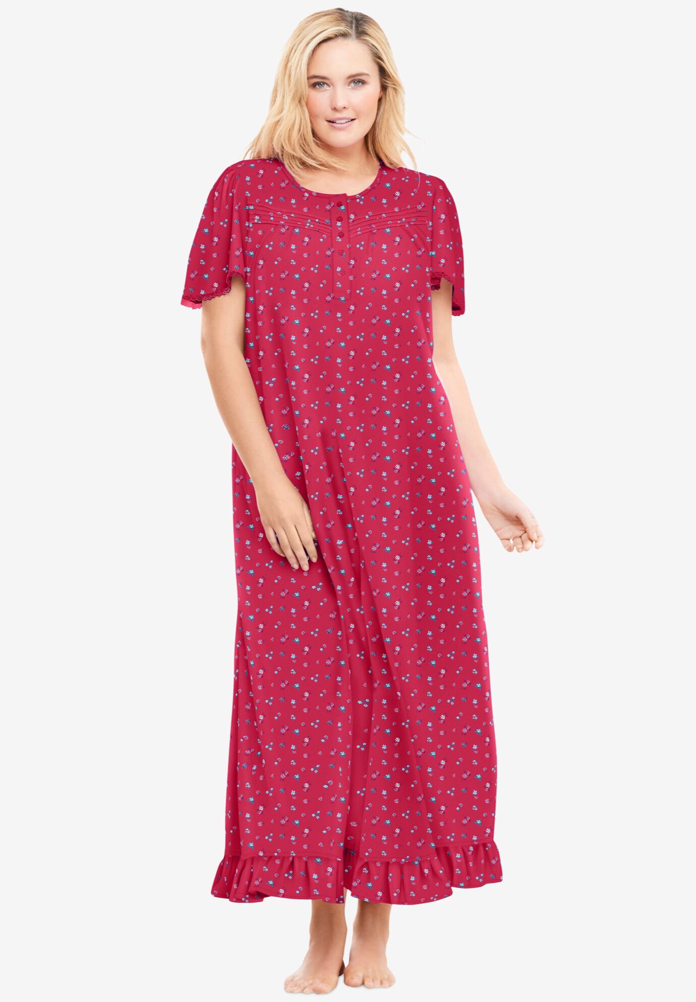 100 cotton plus size night gowns