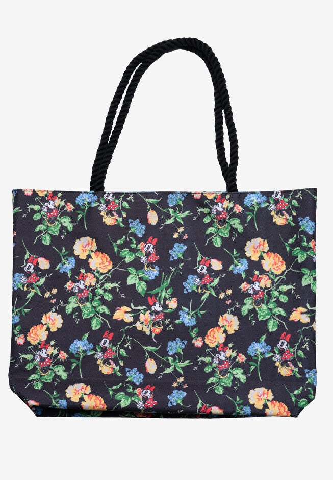 Disney Minnie Mouse Tote Bag Floral All-Over Print Rope Handles, , alternate image number 2