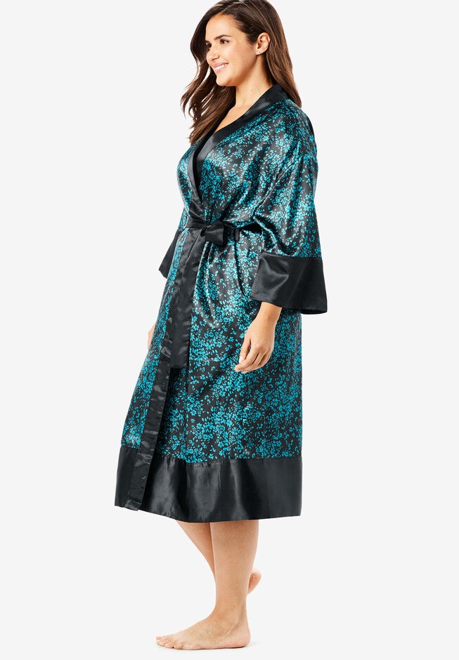 The Luxe Satin Belted Kimono by Amoureuse®, , alternate image number 2