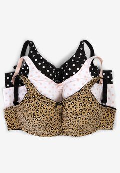 3-Pack Cotton Wireless Bra