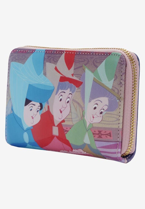 Loungefly X Disney Zip Around Wallet Sleeping Beauty Aurora Maleficent, , alternate image number null