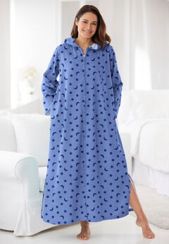Long Hooded Fleece Sweatshirt Robe