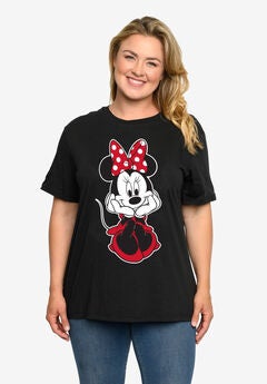 Minnie Mouse Sitting T-Shirt Black