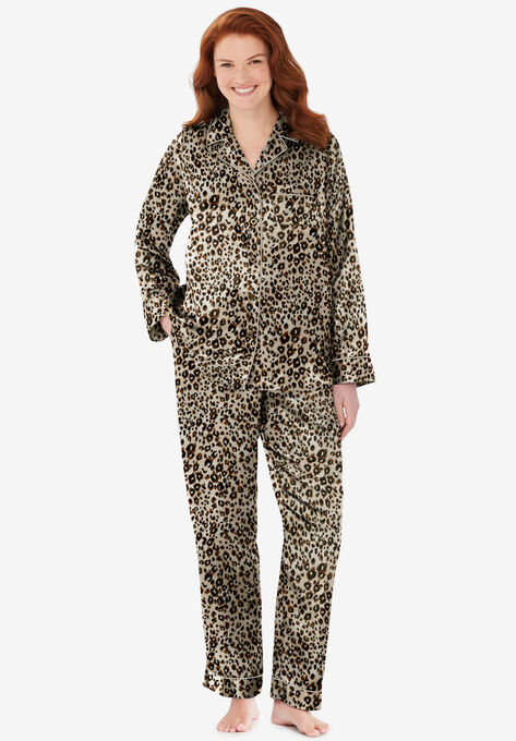 The Luxe Satin Pajama Set , LEOPARD, hi-res image number null