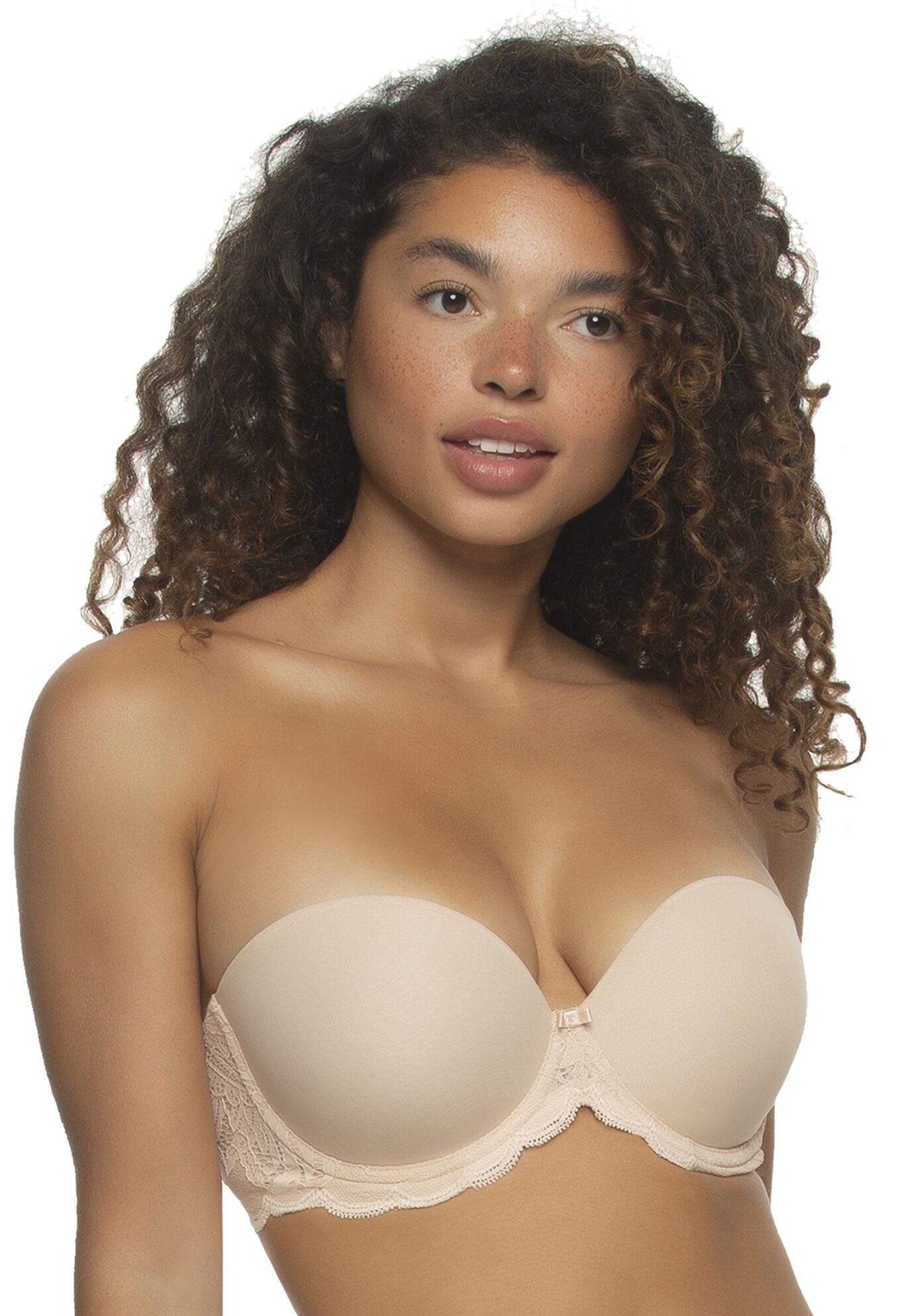Peridot Push Up Strapless Bra, SUGAR BABY, hi-res image number 0