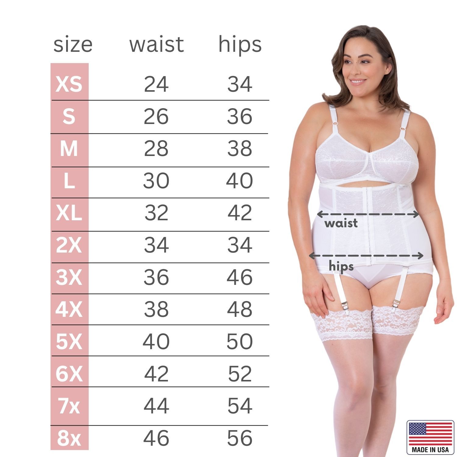 Firm Shaping Waist Trainer with removable garters., WHITE, alternate image number 5