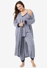Marled Long Duster Robe , , alternate image number null