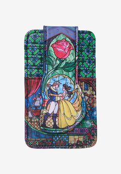 Disney Beauty and the Beast Bell Card Holder Wallet Button Snap Closure Slim